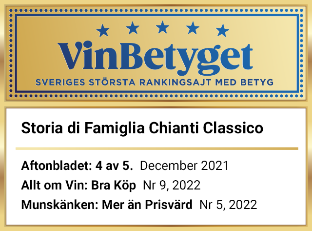 Vin betyg: Storia di Famiglia  Chianti Classico (art nr 73273)