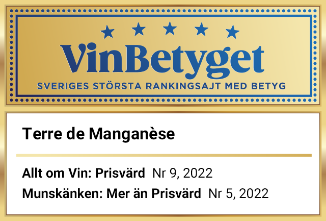 Vin betyg: Terre de Manganèse  Didier Desvignes Vigneron (art nr 78095)