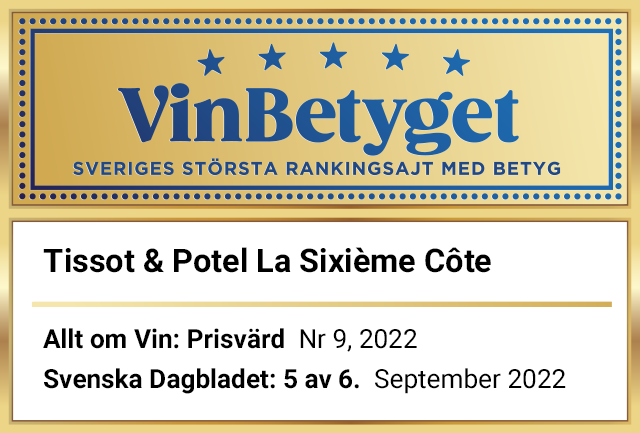 Vin betyg: Tissot & Potel La Sixième Côte  Pinot noir (art nr 55804)