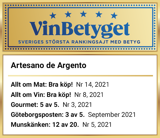 Vin betyg: Artesano de Argento Organic White Malbec (art nr 2622)