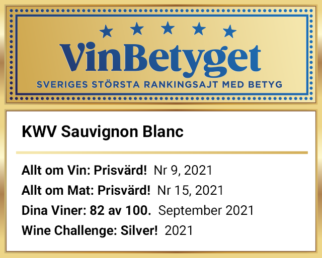 Vin betyg: KWV  Sauvignon Blanc  (art nr 5646)