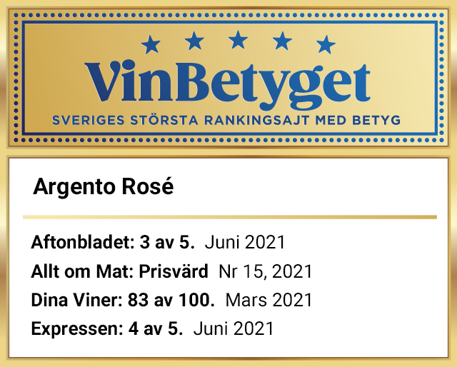 Vin betyg: Argento Rosé  (art nr 2564)