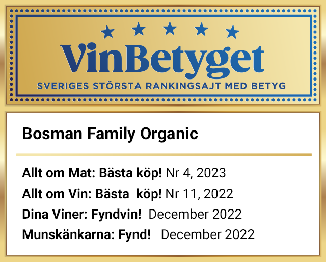Vin betyg: Bosman Family Organic Red Blend (art nr 4698)
