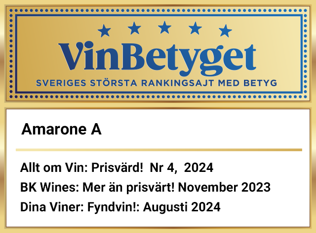 Vin betyg: Amarone A Alpha Zeta (art nr  12343)