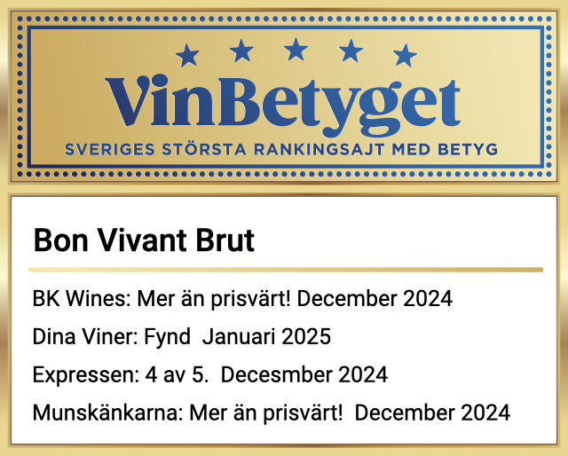 Vin betyg: Bon Vivant  Brut (art nr 6023)
