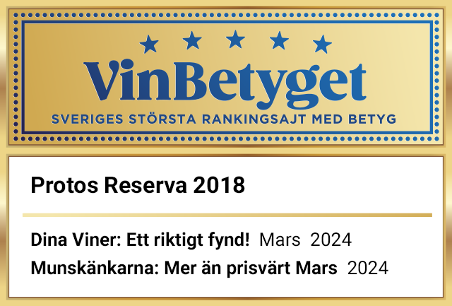 Vin betyg: Protos Reserva 2018 (art nr 95234)