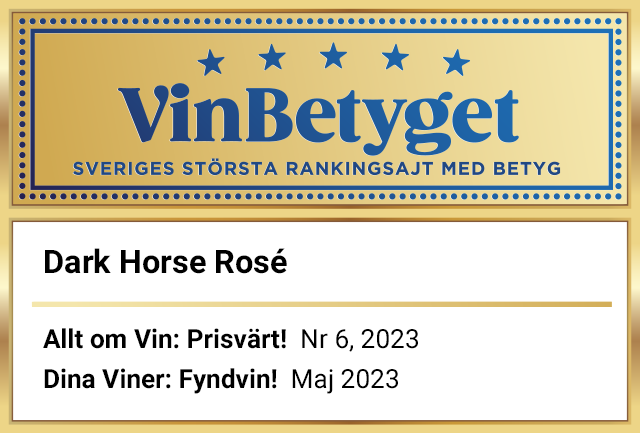 Vin betyg: Dark Horse Rosé (art nr 2436)