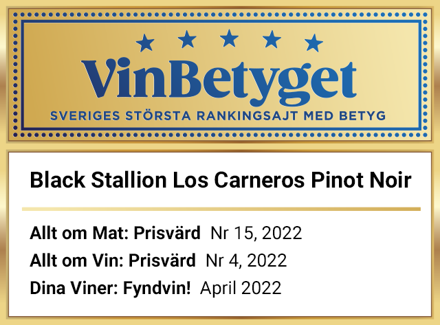 Vin betyg: Black Stallion Los Carneros Pinot Noir  (art nr 2235)