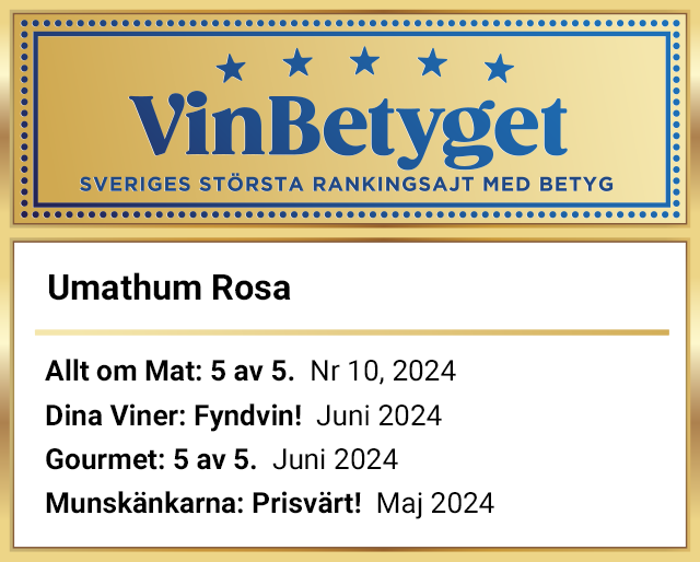 Vin betyg: Umathum Rosa (art nr 93700)