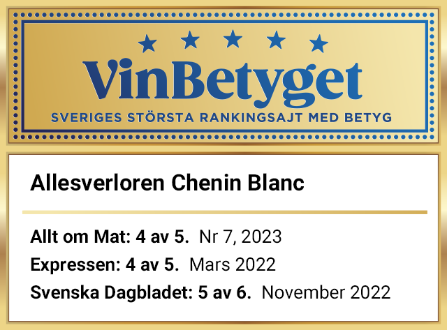 Vin betyg: Allesverloren Chenin Blanc (art nr 75986)