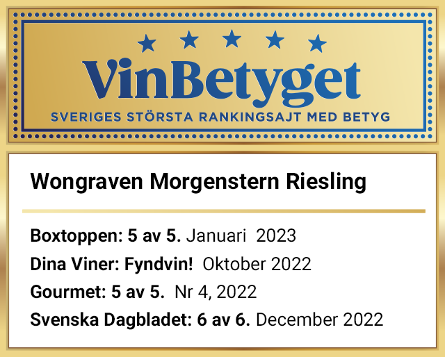 Vin betyg: Wongraven Morgenstern Riesling (art nr 53116)