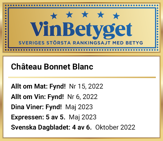Vin betyg: Château Bonnet Blanc (art nr 4151)