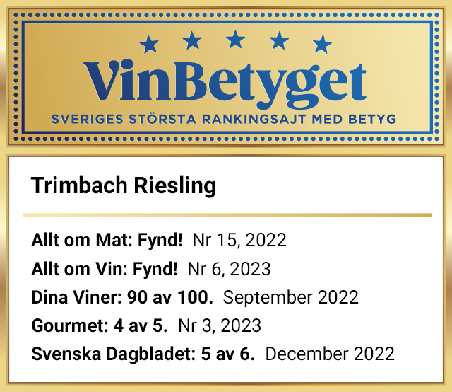 Vin betyg: Trimbach Riesling (art nr 2639)